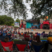 Smoky Hill River Festival, most recently assisting with funding for pre-festival workshops, entrance art, volunteer retention and other enhancements to the festival.  (Photo by Tanner Colvin)